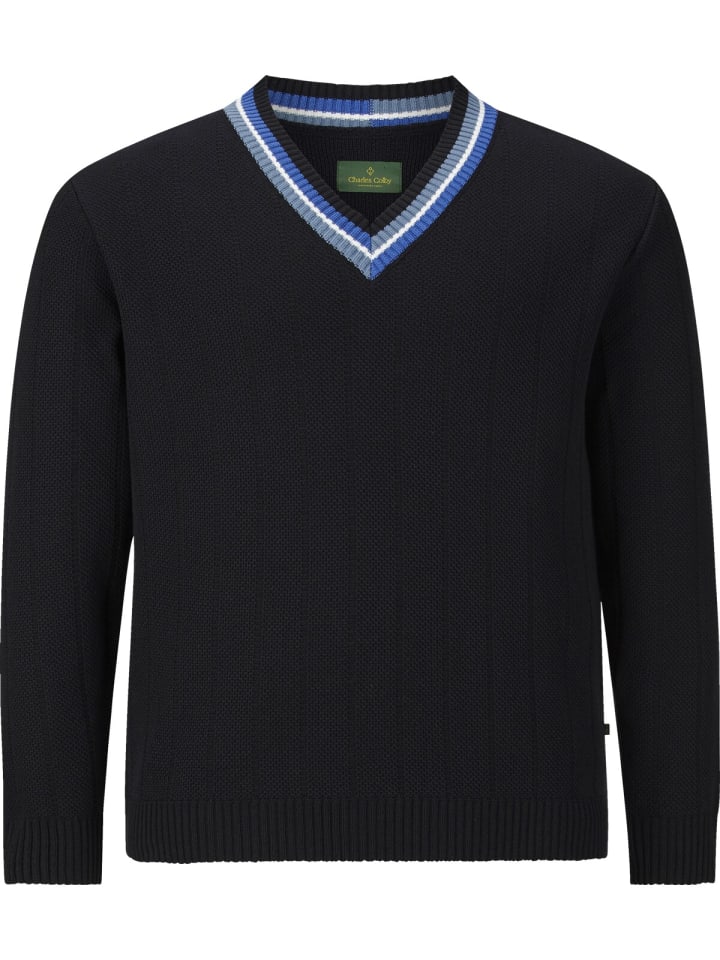 Charles Colby Pullover EARL JABBE in dunkelblau günstig kaufen