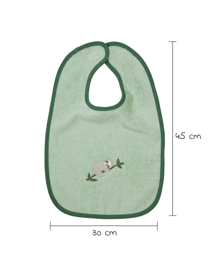 Wörner Riesen-Klettlätzchen 30 x 45 cm - Stickerei Faultier in gruen,motiv günstig kaufen onesize