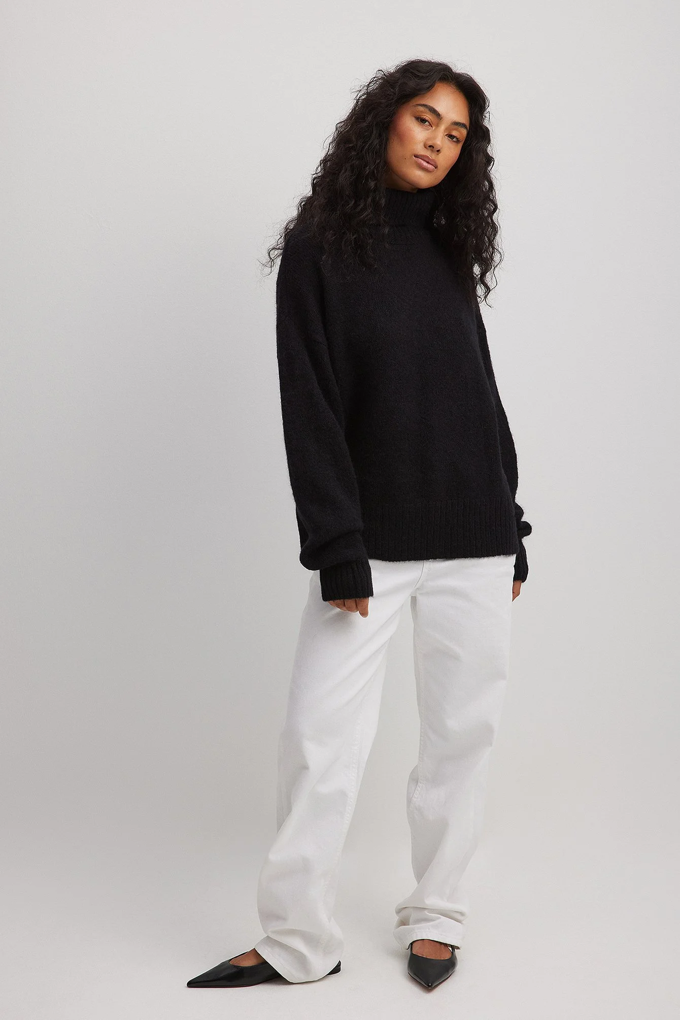 Rollkragenpullover aus Wollmischung