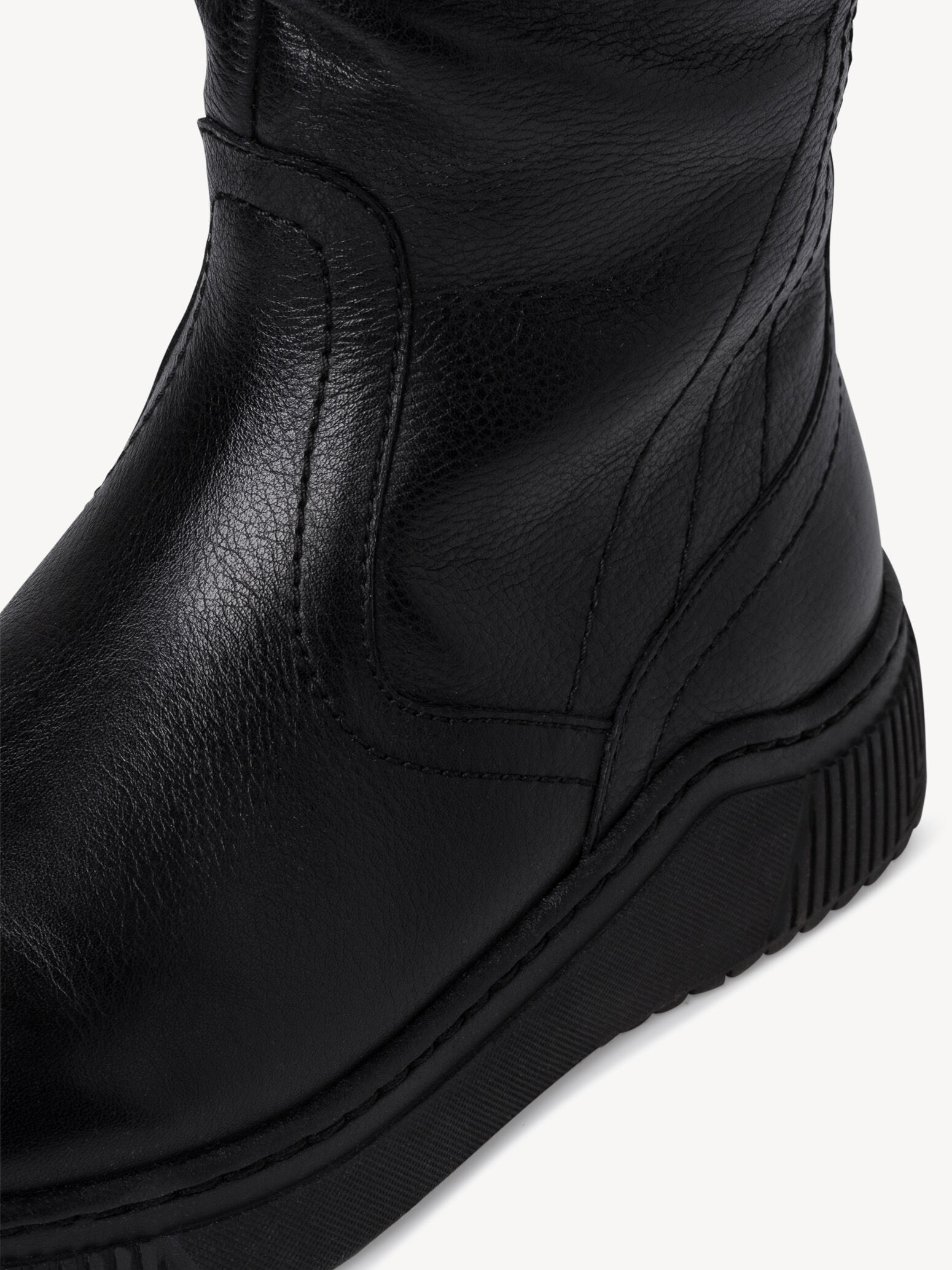Bottine en cuir - noir