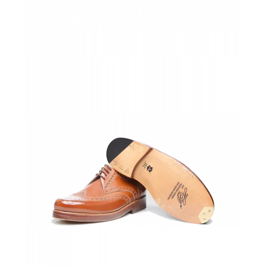 Heinrich Dinkelacker - Businessschuhe Derby RO FULL-BROGUE AC Kalbsleder - beige