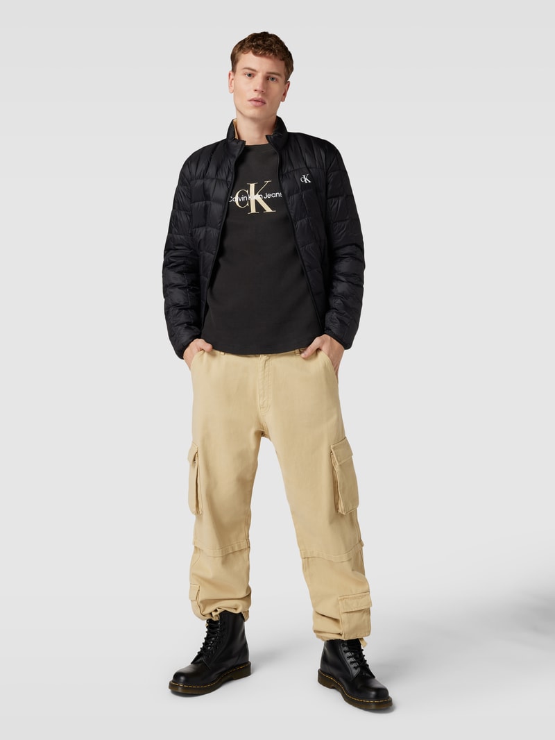 Longsleeve in Waffelstruktur Modell 'ARCHIVAL' in black