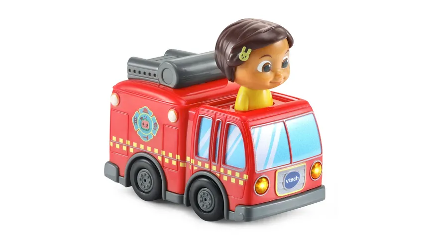 VTech - Tut Tut Baby Flitzer - CoComelon Ninas Feuerwehrauto inkl. Schiene