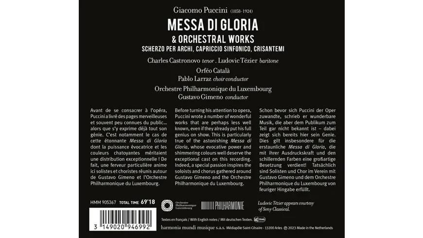 Messa di Gloria & Orchestral Works
