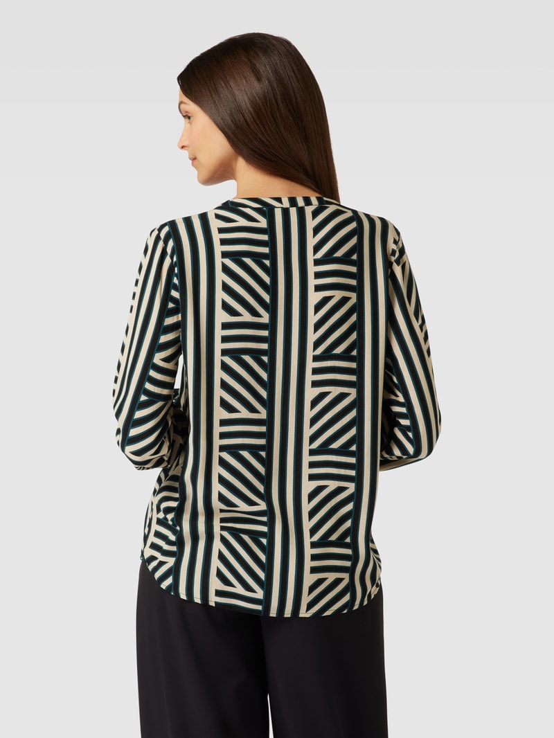Bluse aus Viskose mit Allover-Muster Modell 'kenny' in schwarz