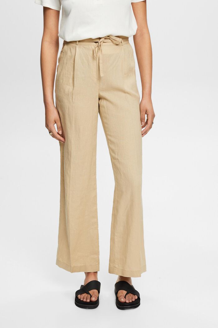 Leinenhose mit weitem Bein