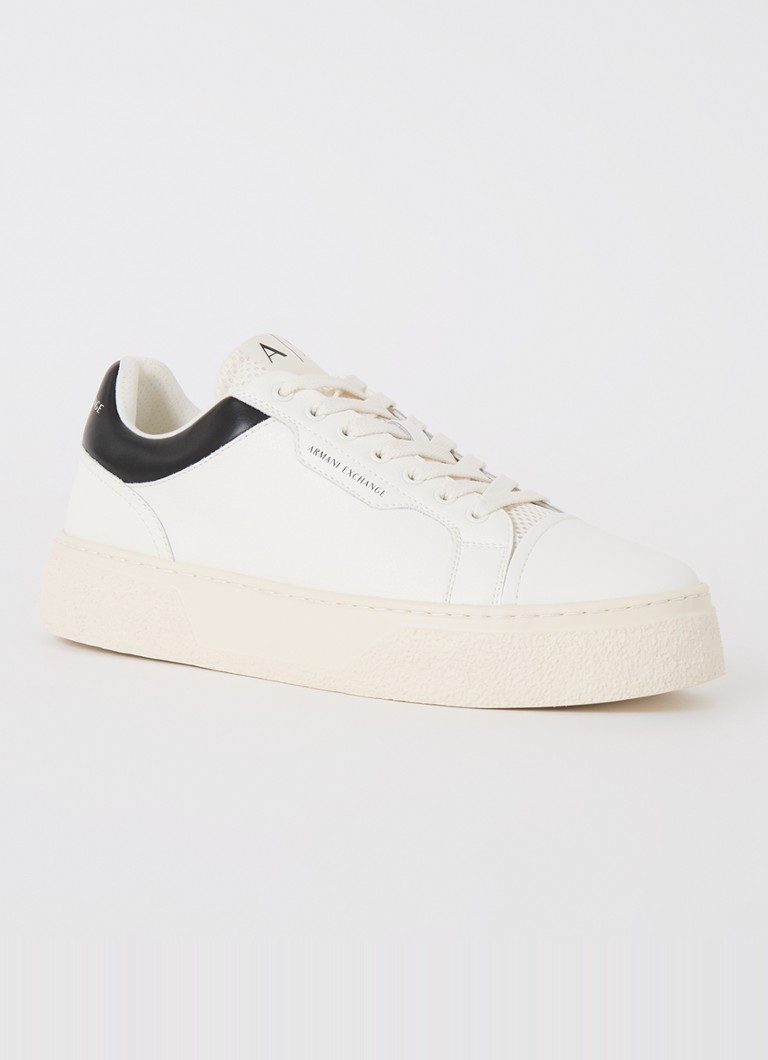 Adidasy Armani Exchange ze skórzanymi detalami