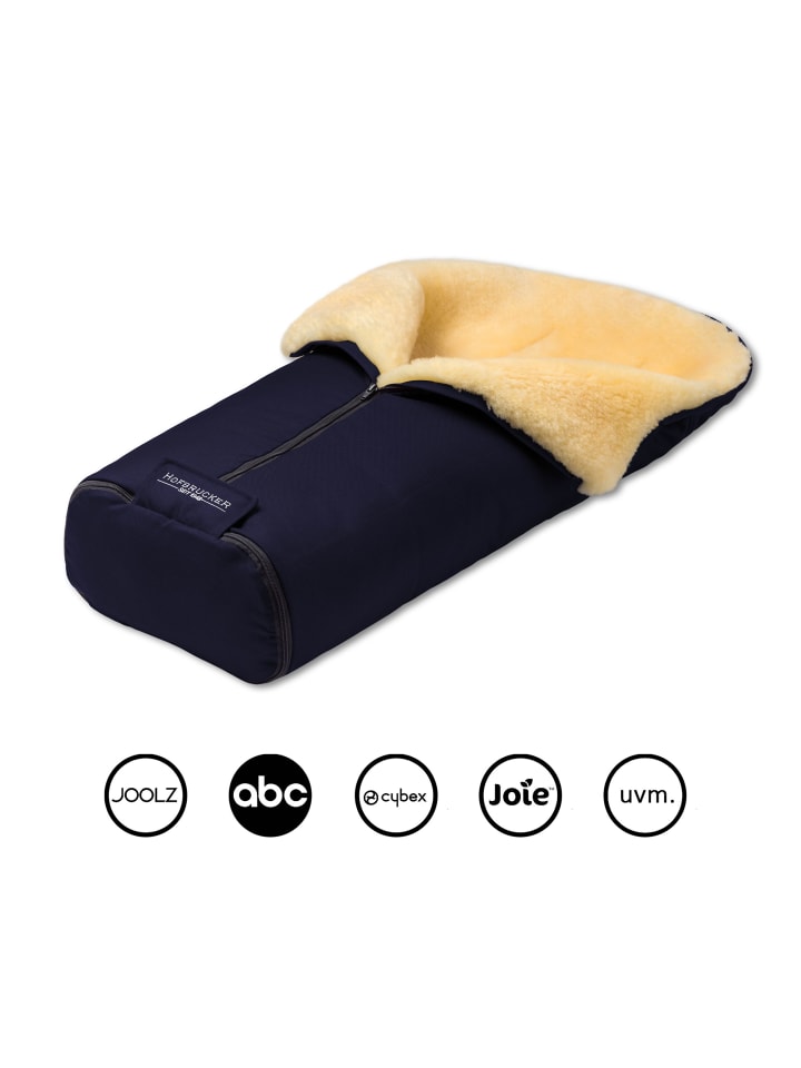 Hofbrucker Lammfell-Fußsack Iglu für Kinderwagen und Buggy in Navy Blue günstig kaufen onesize