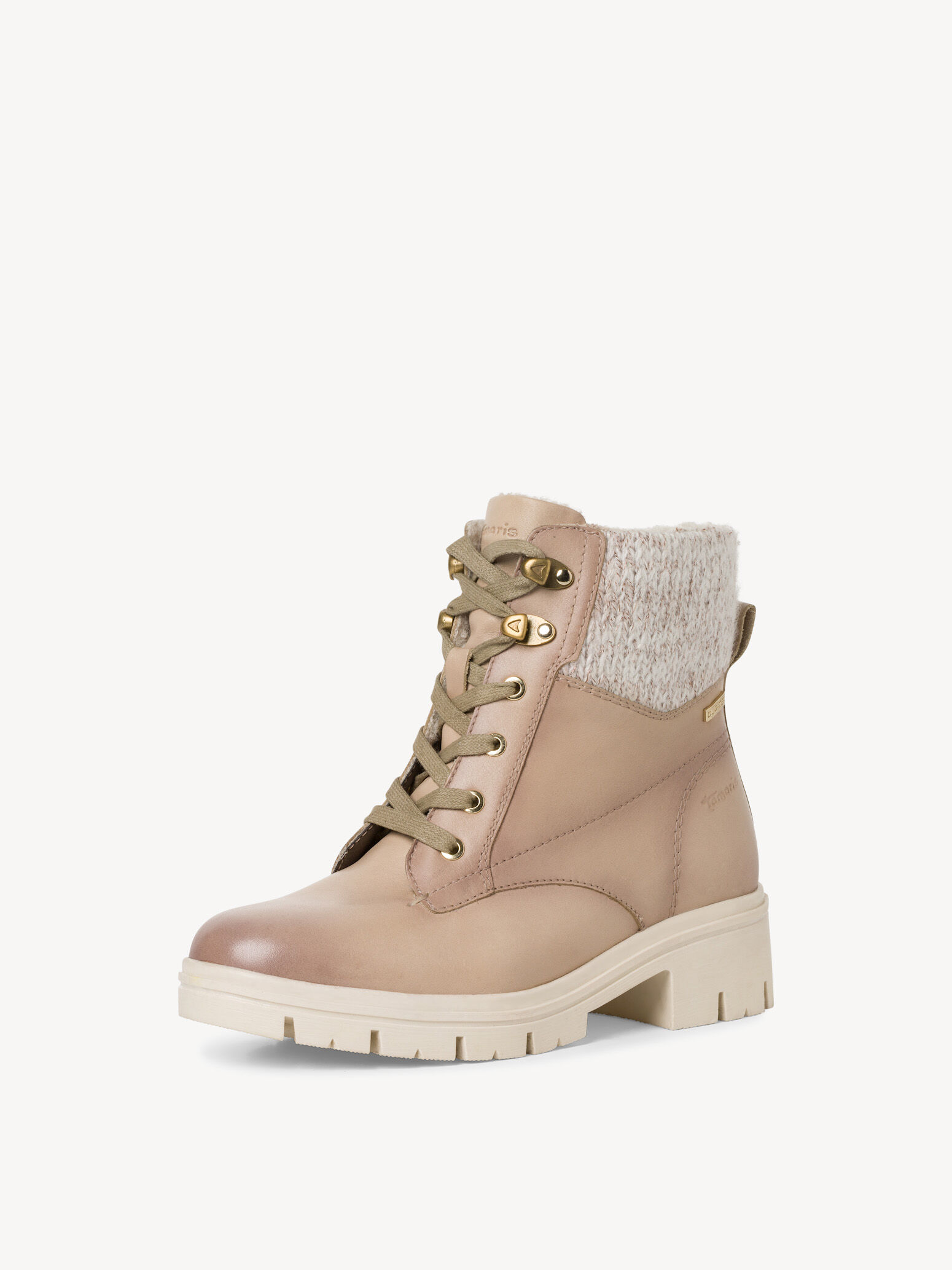 Bottine en cuir - beige