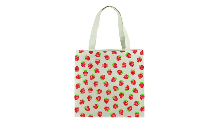 TRENDSHOP Einkaufstasche Erdbeeren