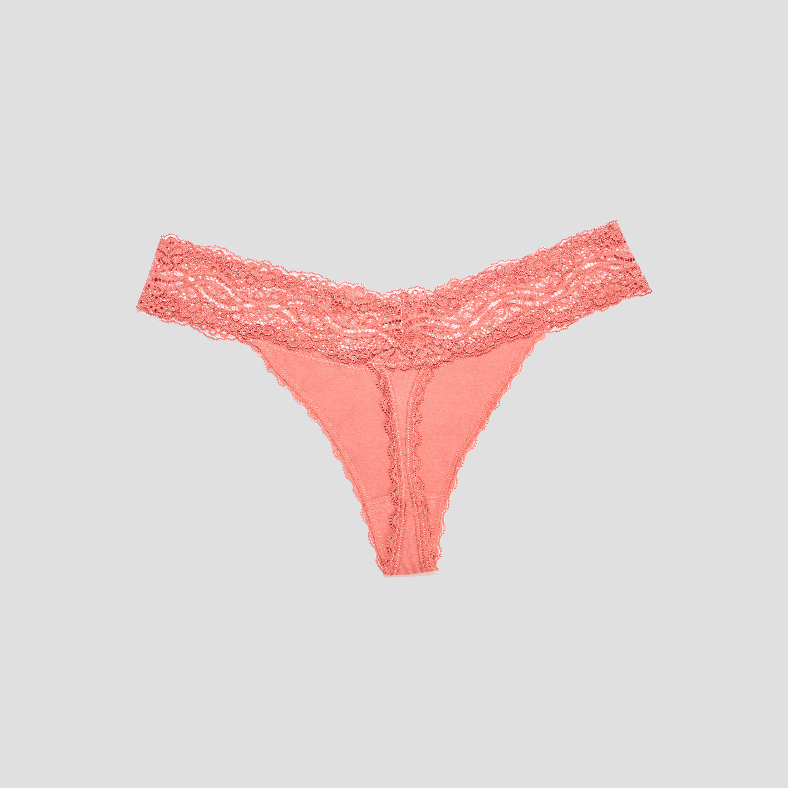 Lot 3 strings en coton vert kaki femme | La Halle