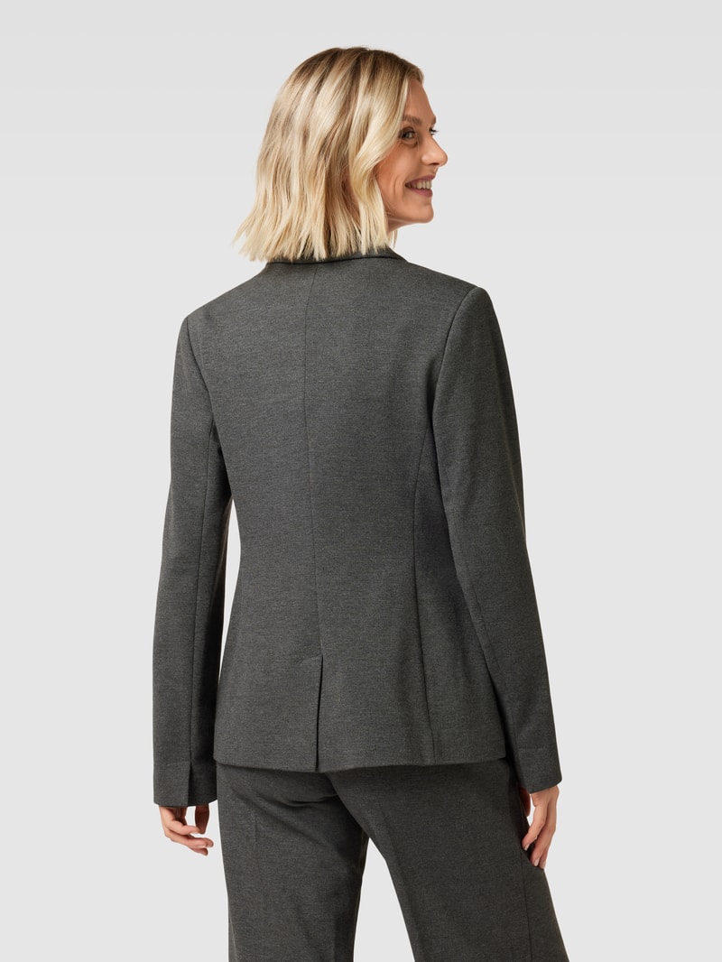 Blazer mit Knopfverschluss in mittelgrau meliert