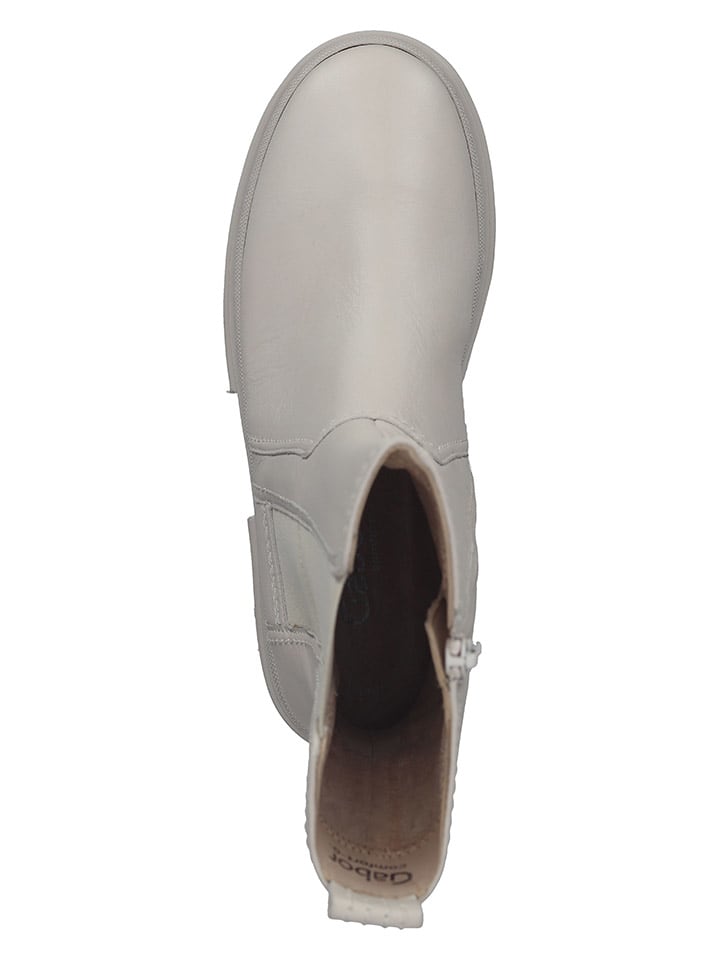 Gabor Leder-Chelsea-Boots in Grau günstig kaufen