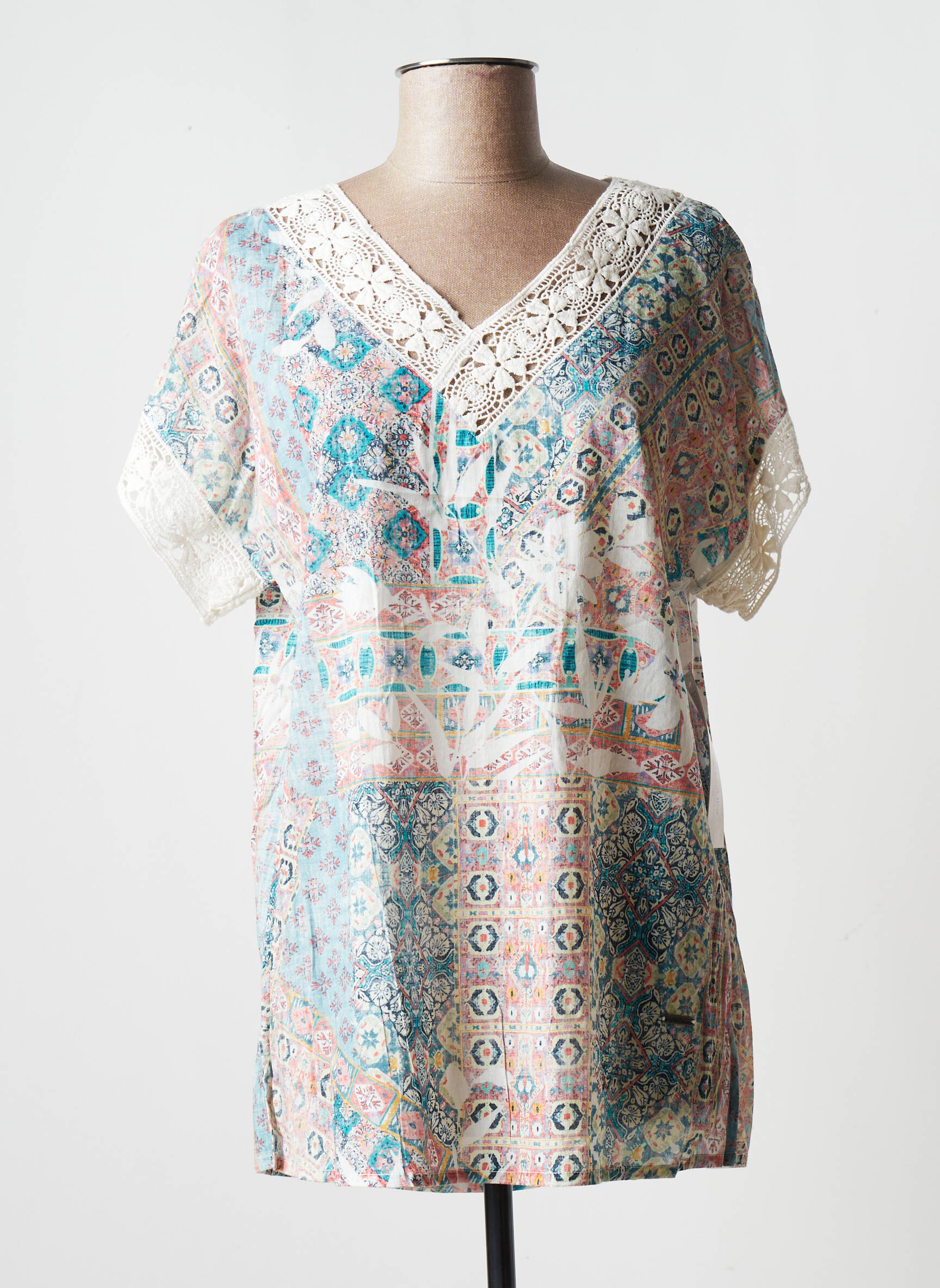 Agathe   Louise Tuniquemanchecourte Femme couleur bleu
