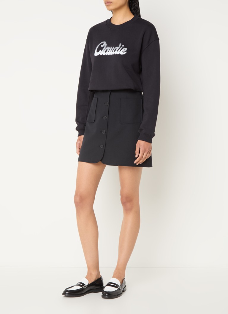 Pulover Claudie Pierlot cu logo imprimat