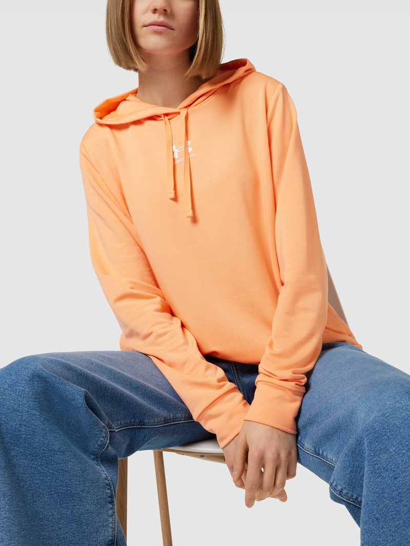 Hoodie mit Eingrifftaschen Modell 'Rival Terry' in orange