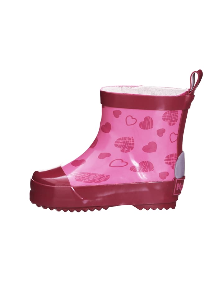 Playshoes Gummistiefel Halbschaft Herzchen in Pink günstig kaufen