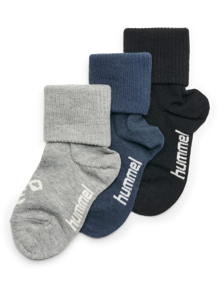 Hummel Hummel Long Socken Sora 3-Pack Kinder in BLACK/GREY MELANGE/BLUE NIGHTS günstig kaufen