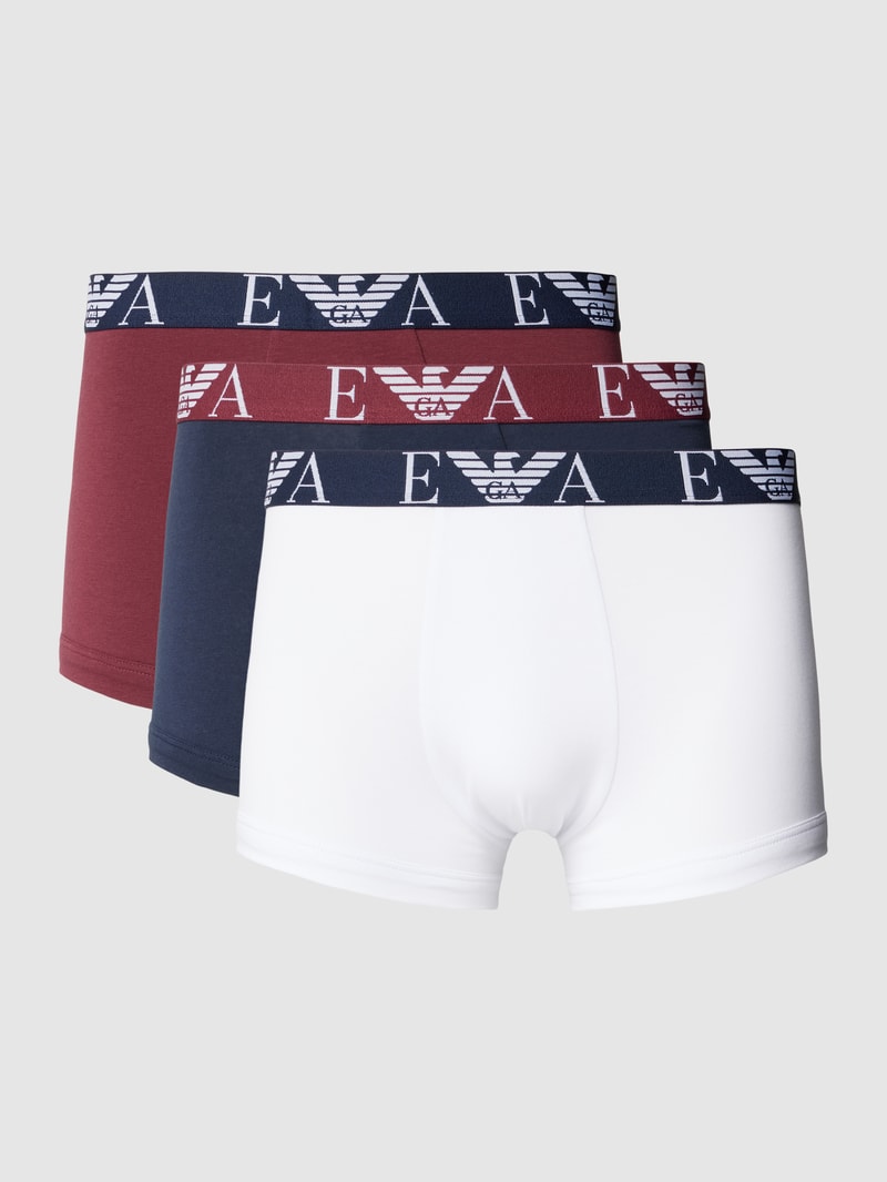 Trunks im unifarbenen Design im 3er-Pack in bordeaux rot