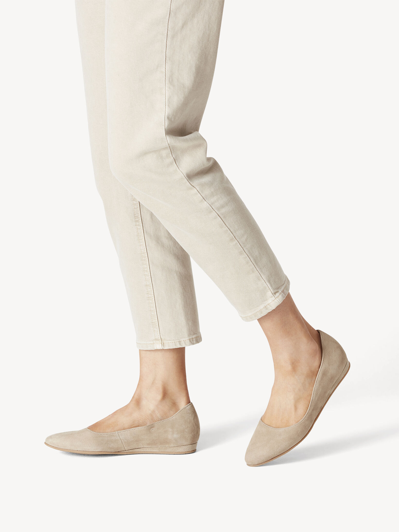 Ballerine en cuir - beige