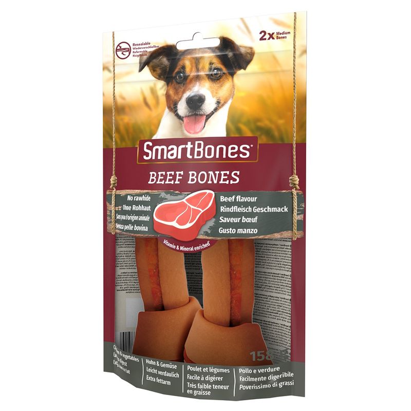 SmartBones Hundeknochen für mittelgroße Hunde mit Rind
