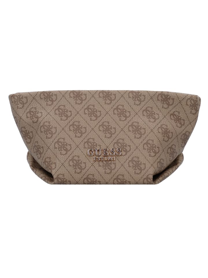 Guess Eco Evaine Kosmetiktasche 20 cm in latte logo-brown günstig kaufen onesize
