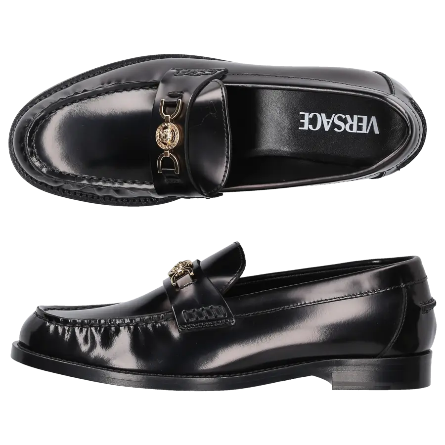 Versace - Loafer MEDUSA Kalbsleder - schwarz