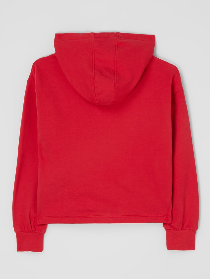 Hoodie mit Message-Print in rot