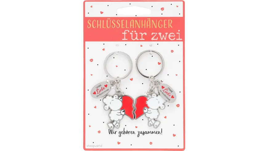 sheepworld Schlüsselanhänger für Zwei »Ohne Liebe ist alles doof«