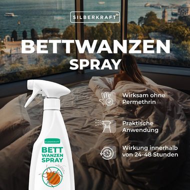Silberkraft Insektenspray Anti Bettwanzen Spray - Bettwanzenspray 500 ml, 500 ml, 1-St.