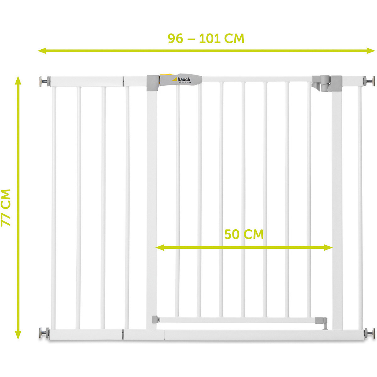 Tür-und Treppenschutzgitter Stop N Safe 2, 96 - 101cm inkl. 21cm Verlängerung, weiß