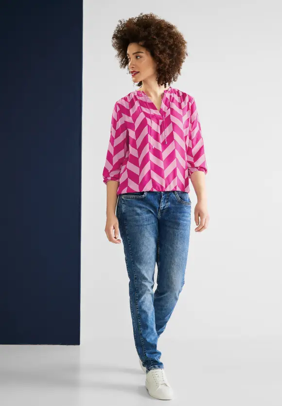 Street One Bluse mit Zick Zack Muster