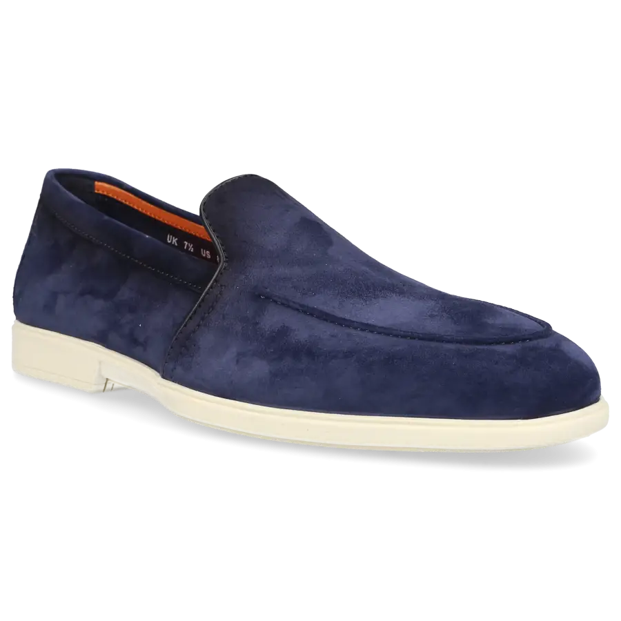 Santoni - Loafer 18829 Veloursleder - blau
