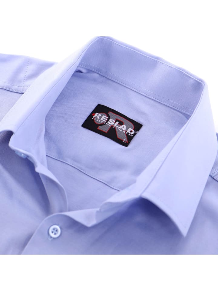 RESLAD Hemd Kurzarmhemd Basic in hellblau günstig kaufen