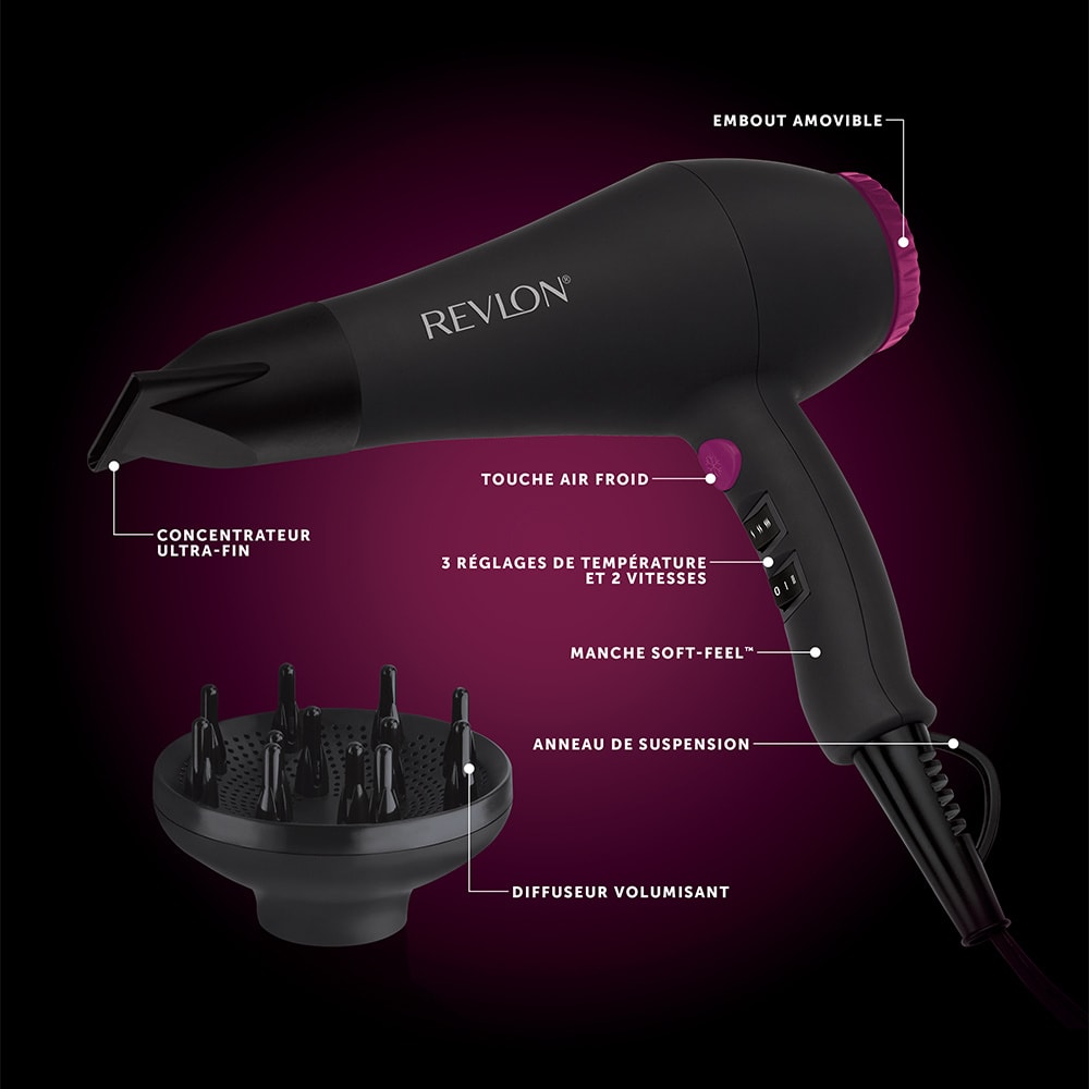 revlon accessories SECHE-CHEVEUX SMOOTH BRILLIANCE Sèche-cheveux puissant