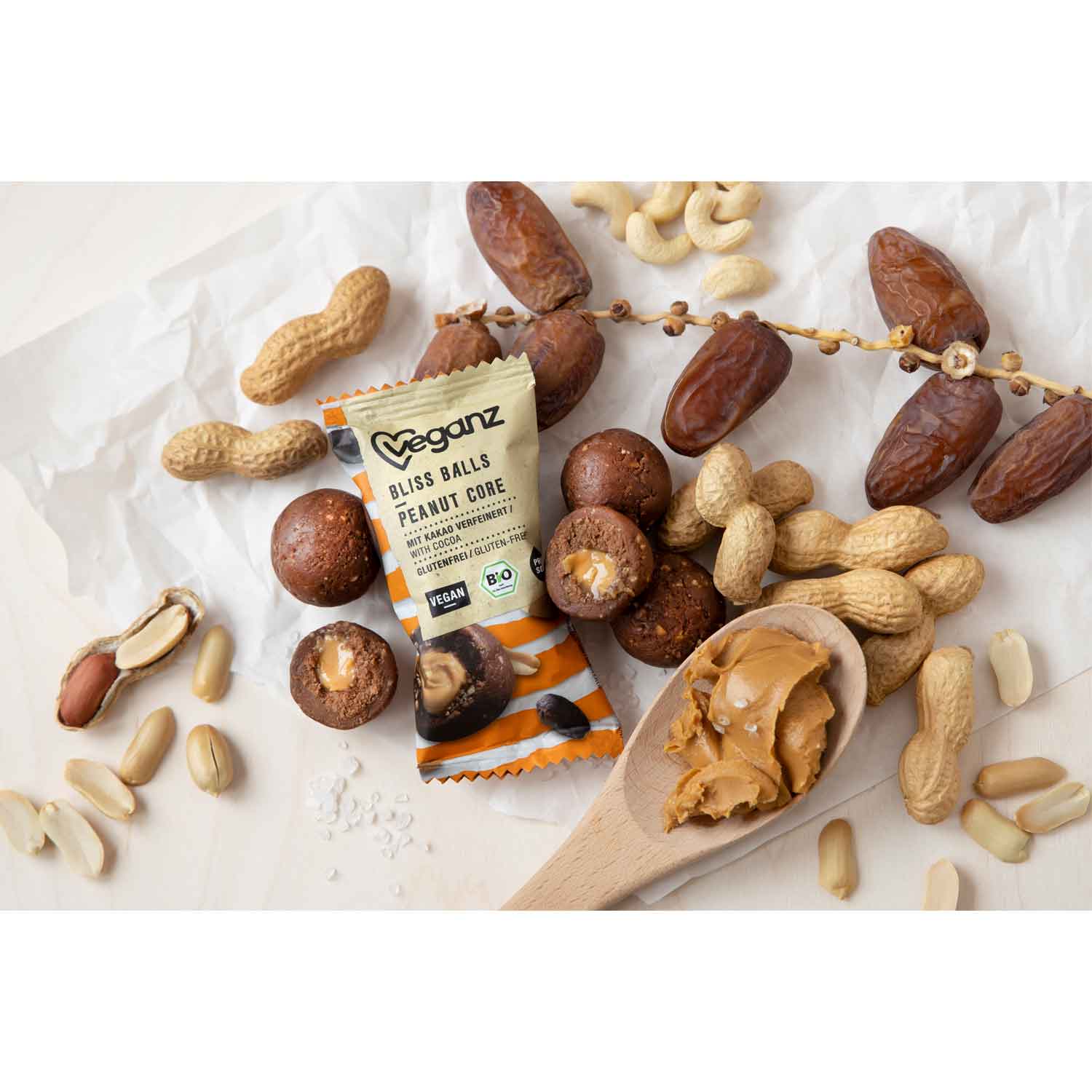 Veganz Bliss Balls Peanut Core Bio 40g