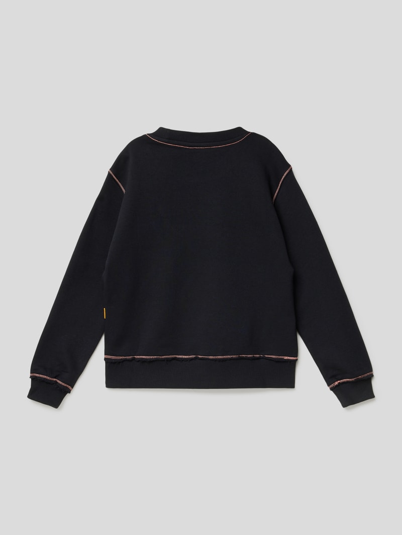 Sweatshirt mit Stickerei Modell 'Niviene' in schwarz