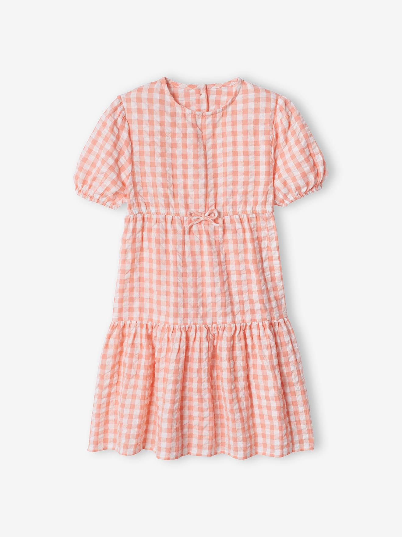 Vertbaudet Mädchen Kleid mit 3/4-Ärmeln - wollweiß