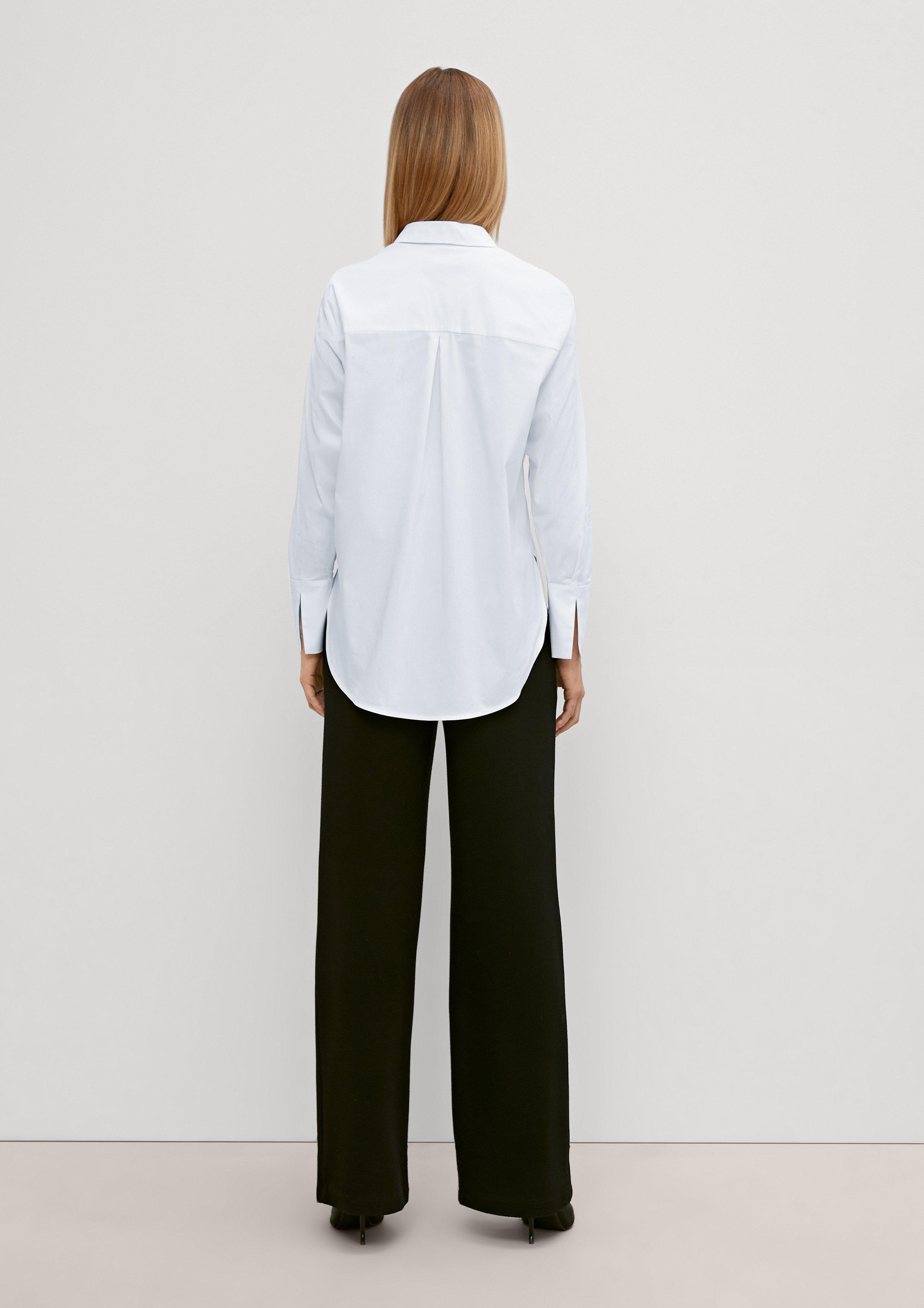 Longbluse im Loose Fit - weiß