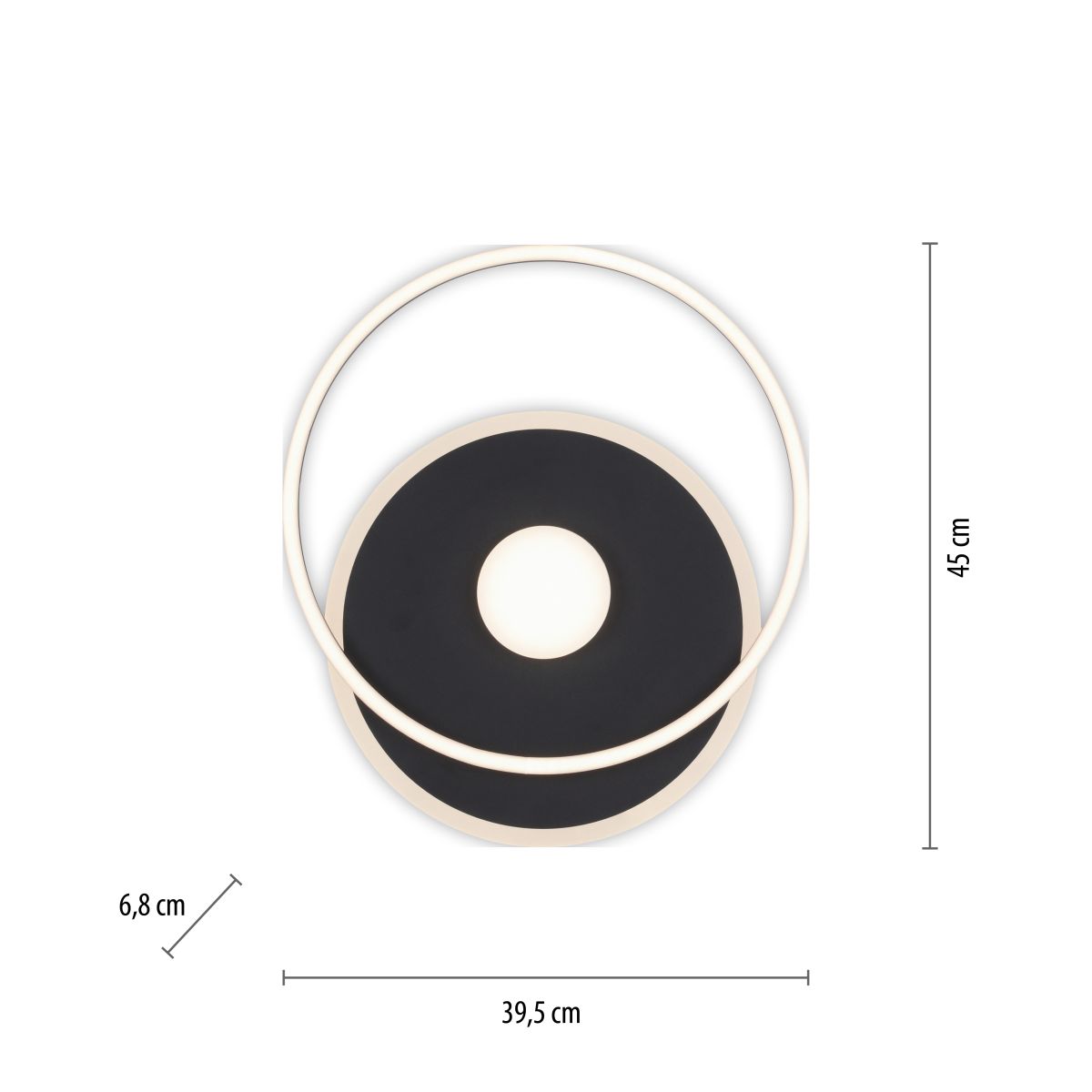 LED Deckenlampe Domino 45 x 45 cm