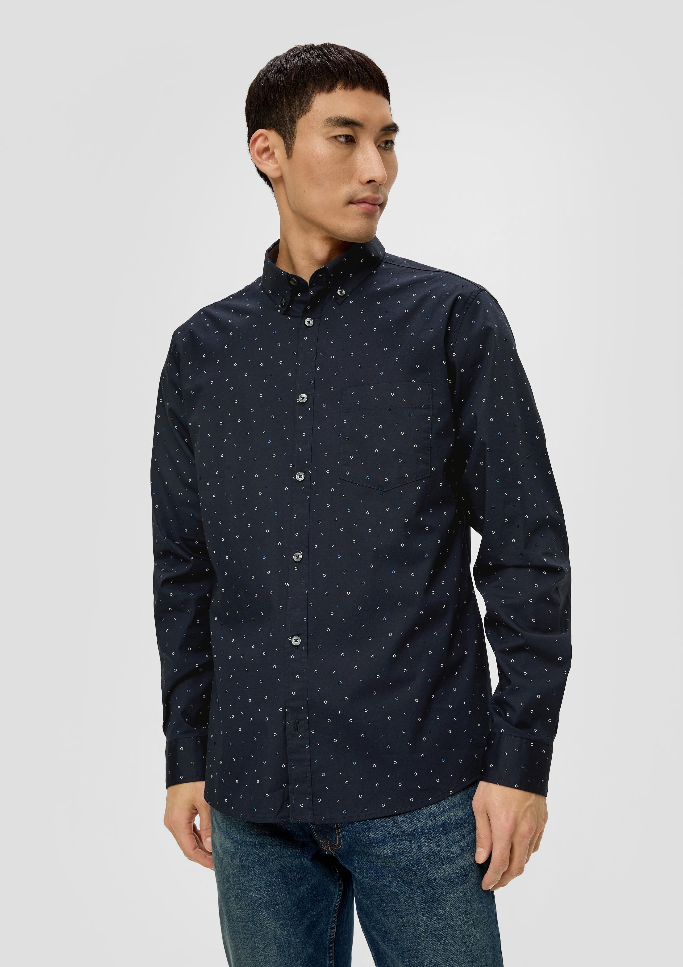 Slim: Hemd mit Allover-Print  2137948-59A1