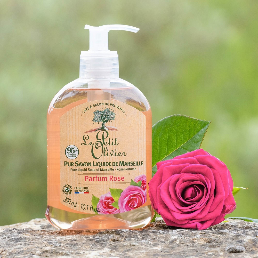 le petit olivier Pur Savon Liquide de Marseille Parfum Rose Pur Savon Liquide de Marseille