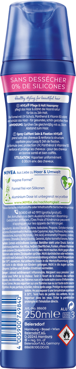 Haarspray Pflege & Halt, 250 ml