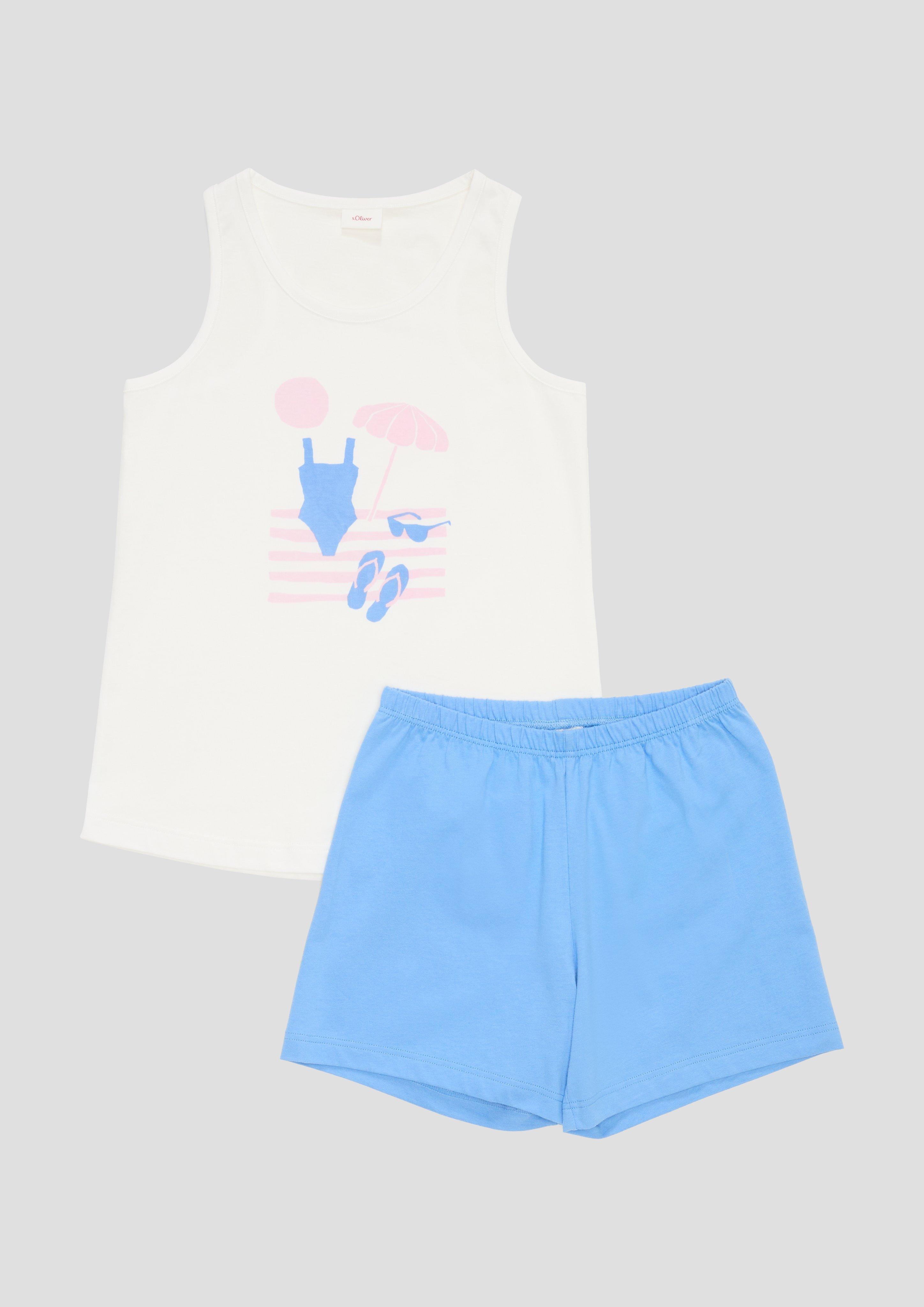 Ärmelloses Pyjama-Set aus Baumwolle  6009037-1948