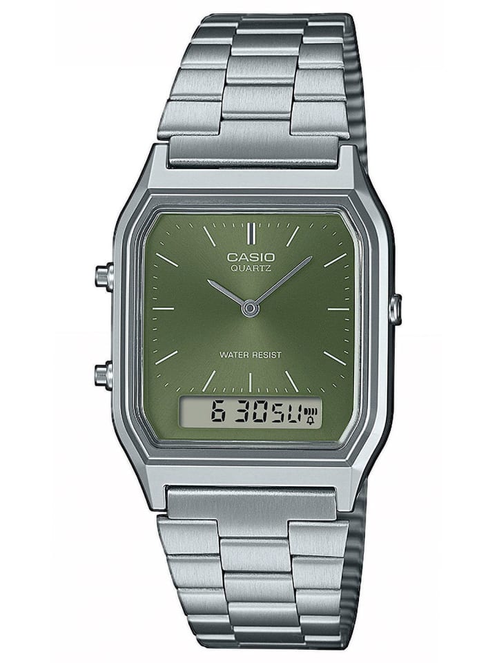 Casio Armbanduhr Collection Edgy Ana-Digi Silber/Grün günstig kaufen onesize