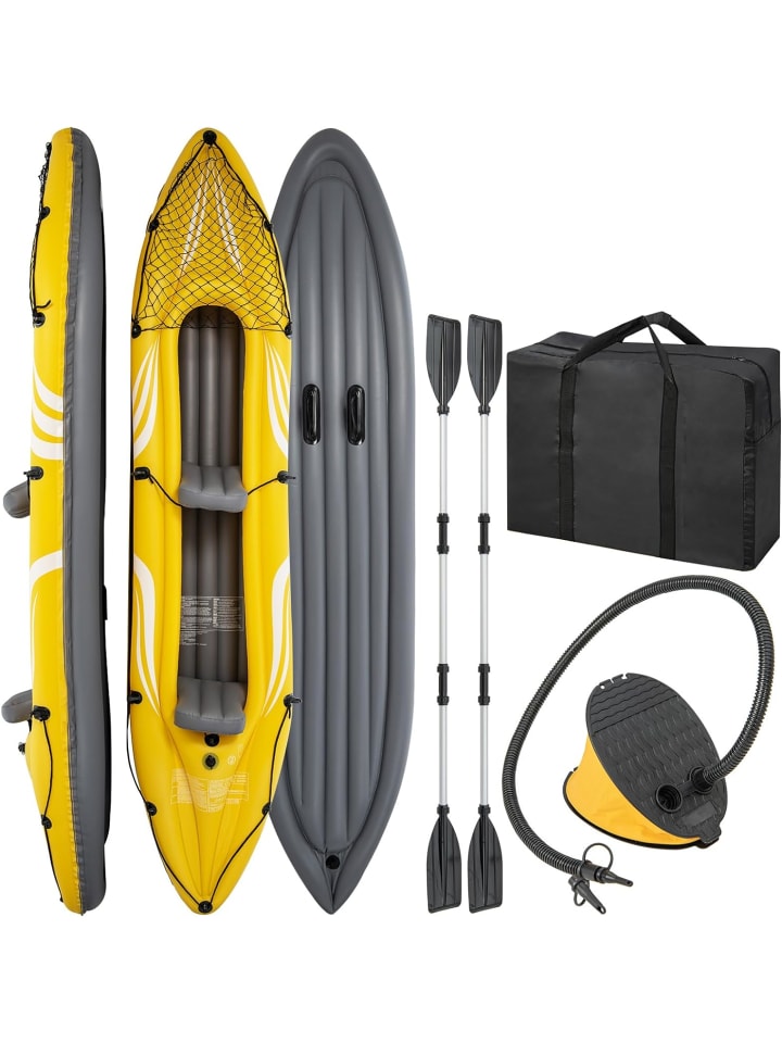 COSTWAY Aufblasbares Kajak für 2 Personen in Gelb günstig kaufen 80 x 37 cm