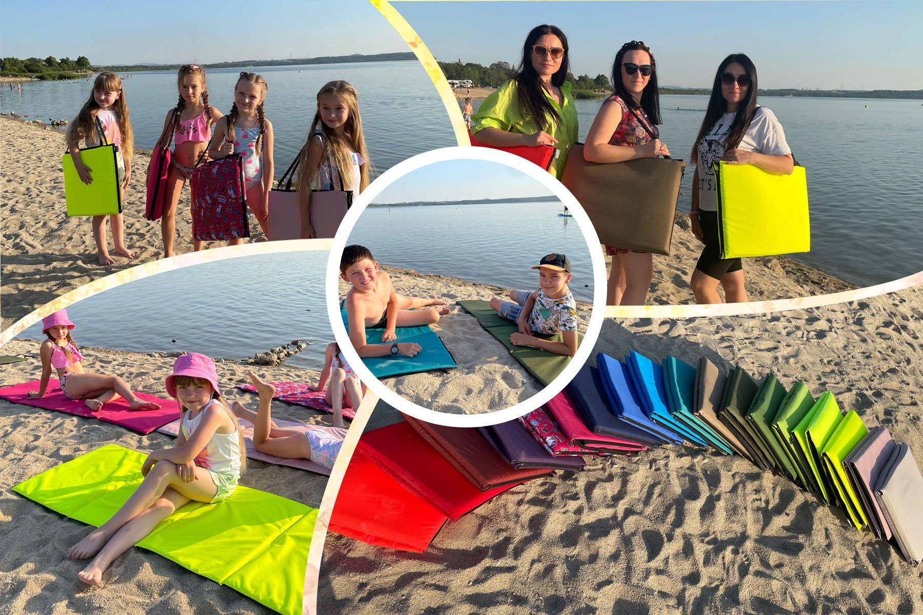 Klappmatratze Strandmatte Strand Matratze Tragetasche Campingdecke Freibad, FORTISLINE