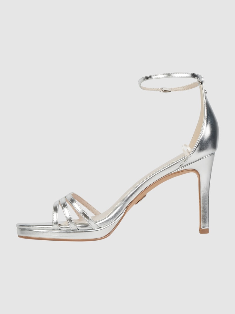 Sandalette in Metallic-Optik Modell 'Melissa' in silber