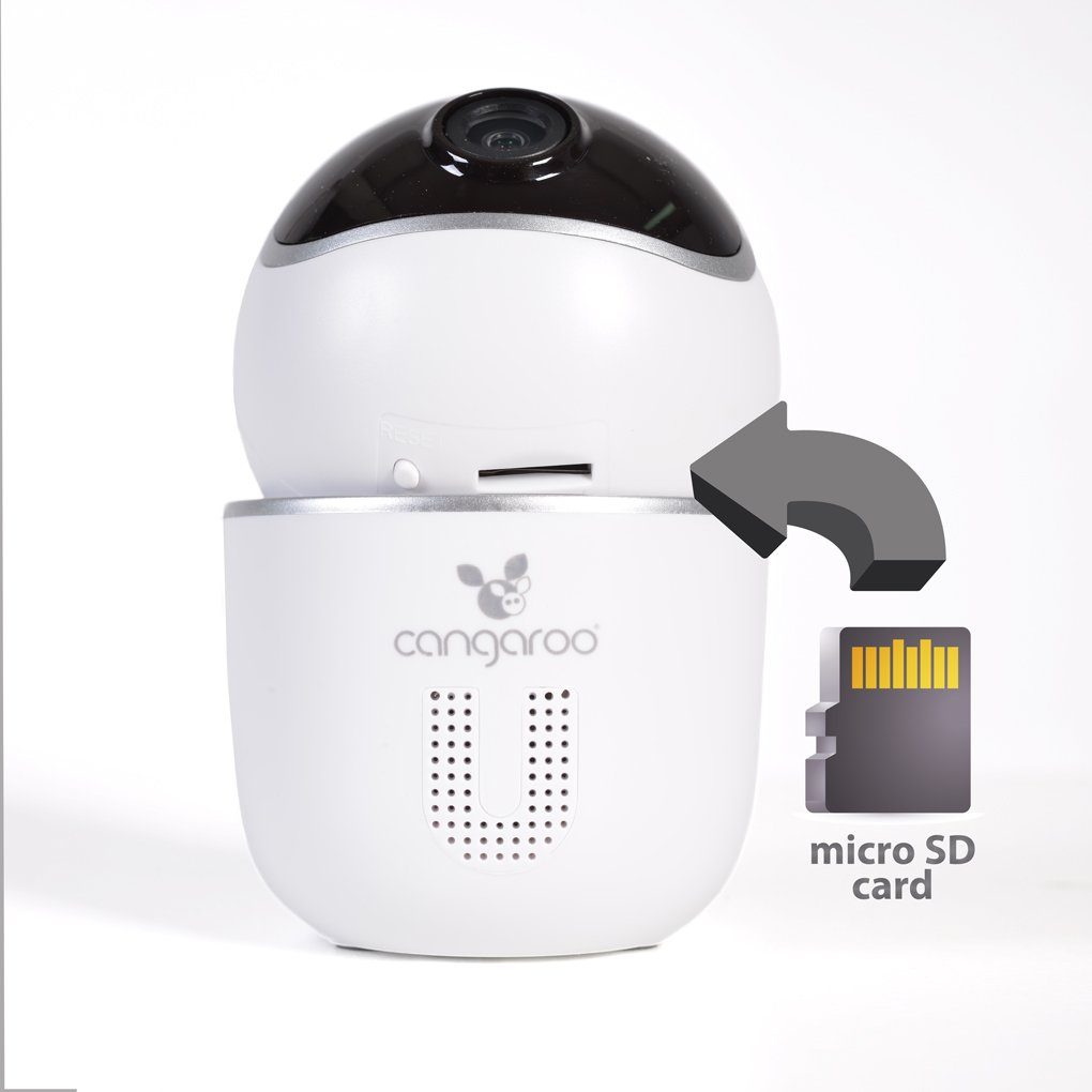 Cangaroo Video-Babyphone Babyphone Hype, Wi-Fi/Lan, Kamera, 360° Drehung, LED-Infrarot Nachsicht