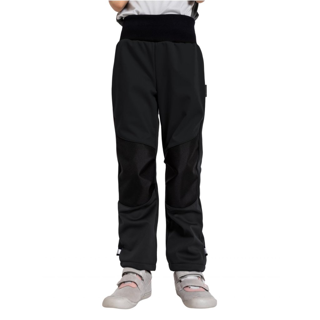 Unuo Kinder-Softshellhose mit Fleece Flexi Schwarz
